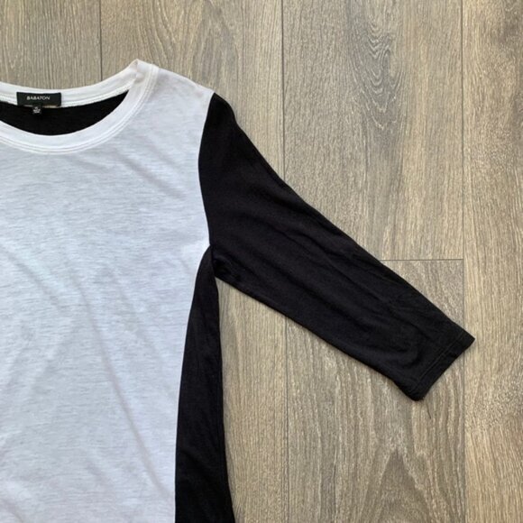 Aritzia Babaton Women's Top T-shirt Tee 3/4 Length Sleeve Cotton Blend Size XS - Picture 4 of 12